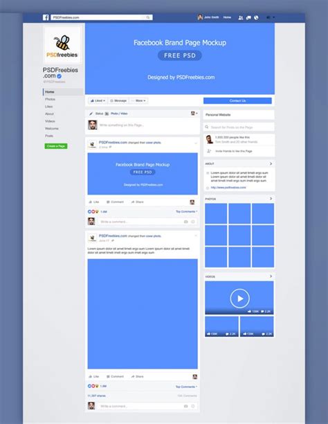 Facebook Ui Mockup
