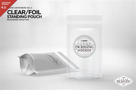 Transparent Standing Pouch Mockup&nbsp;Free