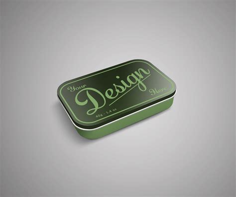 Tin Box Mockup&nbsp;Free