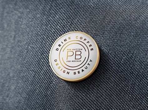 Metal Pin Mockup Free&nbsp;Download