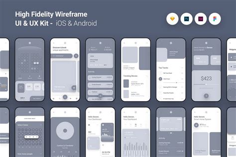 Mobile App Wireframe Template&nbsp;Figma
