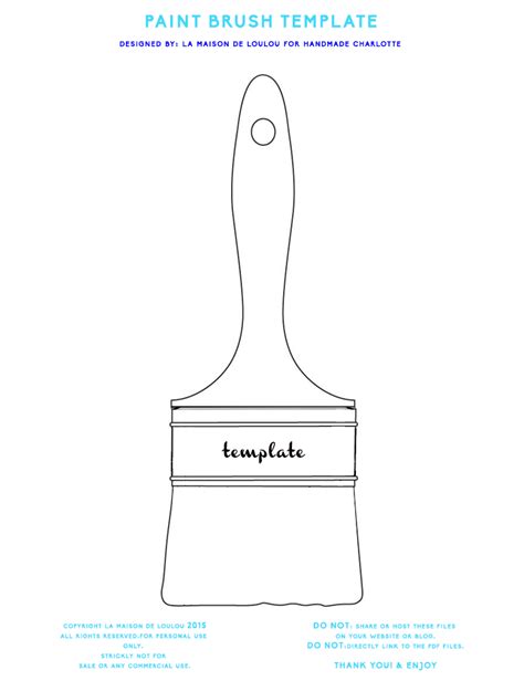 Printable Paint Brush Template