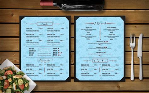Dessert Menu Mockup